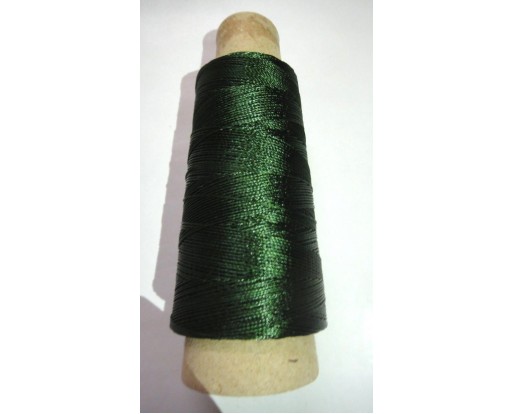 CAL POLY GREEN - 275+ Yards Viscose Rayon Art Silk Thread Yarn - Embroidery Crochet Knitting Lace Trim Jewelry